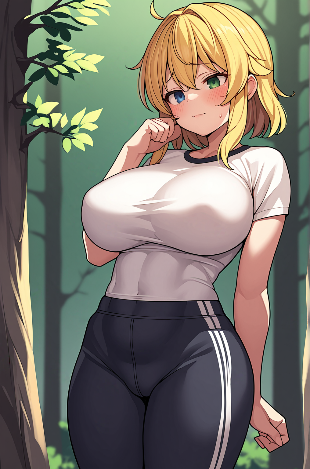 score_9, score_8_up, score_7_up, score_6_up, score_5_up, score_4_up, source_anime, think outline, fat outline
Ryona_XL, blonde, heterochromia, green eyes, blue eyes, large breasts, :3, blush, shinobi suit, BREAK, forest
<lora:Ryona_XL:0.7>