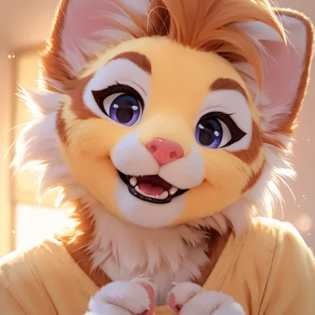 score_9, score_8_up, score_7_up, score_6_up, score_5_up, score_4_up, source_anime, CuteFurry, furry, portrait, happy