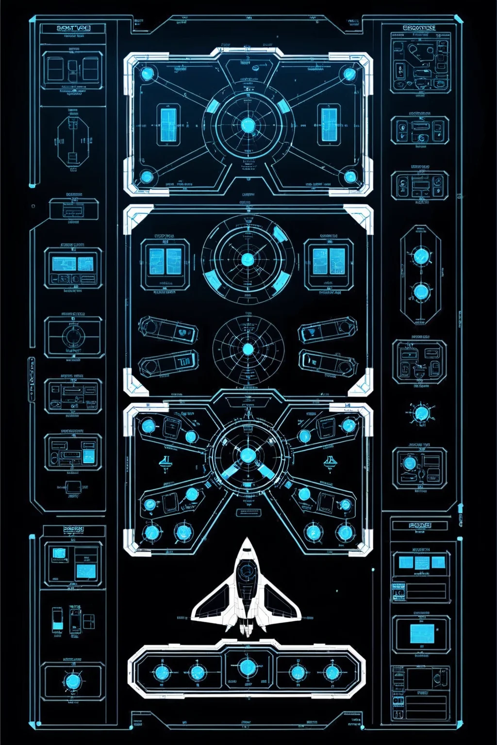 2d flat image, console, display schematic, space ship floor plan, diagram
detailed, high quality, high resolution, 4k texture <lora:Scifi_Display:1>