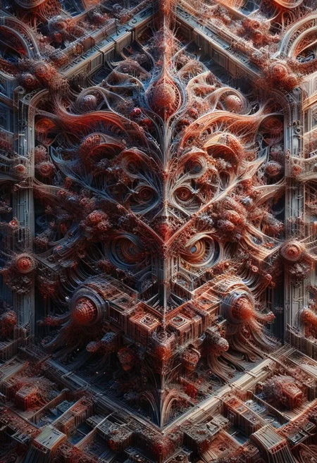 OverallDetail, photo of a paisley pattern, boteh, paisley, navy blue, madder red, dvr-trd, almond, entwined paisleys, official art, aesthetic, dynamic angle, hyper detailed, order and chaos, dark colors, Rose window pattern, (extremely detailed, intricate details, masterpiece, best quality, 8k wallpaper:1.4), dramatic lighting, (dark blue and madder red palette:1.2), twisting paisley