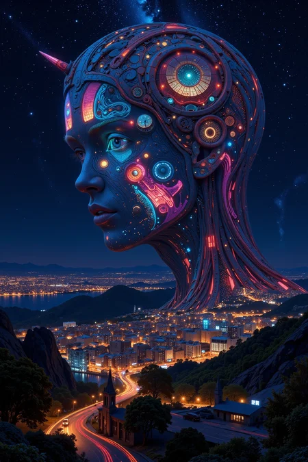 space city beautiful landscape, bright luminous night, woman, very intricate, very detailed, sharp, bright, colorful, <lora:Hand v2:0.5> <lora:Anti-Blur:1><lora:Insane Detail Slider:0.25> <lora:flux.1_lora_flyway_Epic-detail_v2:0.3> <lora:Anime art - Variant 2:1>