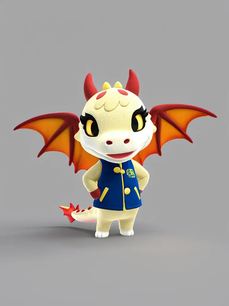 best quality,master piece, highly detailed,acs style,close up of a cute dragon wear coat costume standing,solo,simple background,octane render, volumetric, dramatic lighting, <lora:acs-000015:0.9>