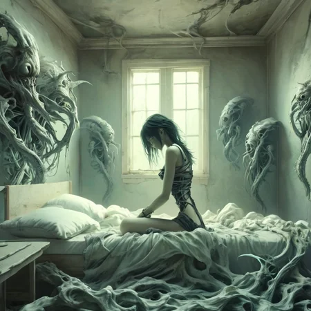 mortishadow girl in room <lora:mortishadow:1>