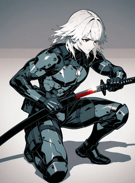 masterpiece,best quality,amazing quality,very aesthetic,absurdres,newest, huge filesize,
<lora:spo_sdxl_10ep_4k-data_lora_webui:0.5>,
<lora:add-detail-xl:1>
iaidow,weapon, katana, holding sword, ready to draw, sheathed, unsheathing, scabbard, fighting stance, battoujutsu stance ,<lora:iaido_Illust_v1:0.8>
Kneel down on one knee,
1boy, short hair, muscular male, holding sword, red eyes, full body,Bio-Ninja, white hair, medium hair,
raiden \(metal gear\),
Machine armor,dog tags,
simple pencil sketch, spot color, <lora:Yoji:0.8> yoji_shinkawa,