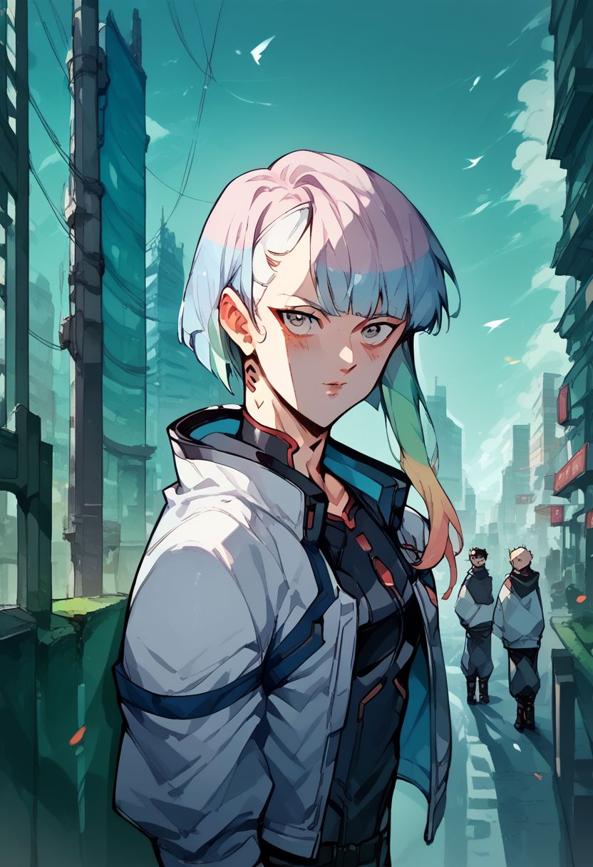 couple portrait,(xmultiplex:0.9),([1boy (Siesta,color:1.4)] and [1girl (xlucyx:1.0)], poses in futuristic city:1.5),(score_9, score_8_up, score_7_up:1.7), source_anime, rating_safe,movie artwork. 
(masterpiece, award winning artwork)
many details, extreme detailed, full of details,