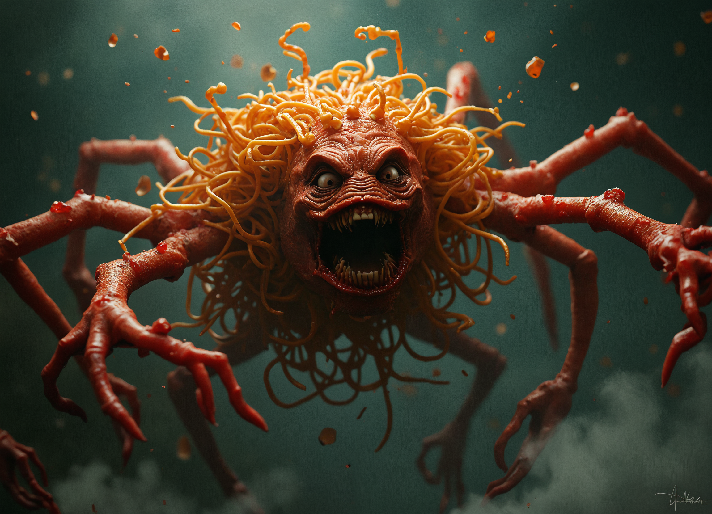 The FLYING spaghetti monster, in the flesh
