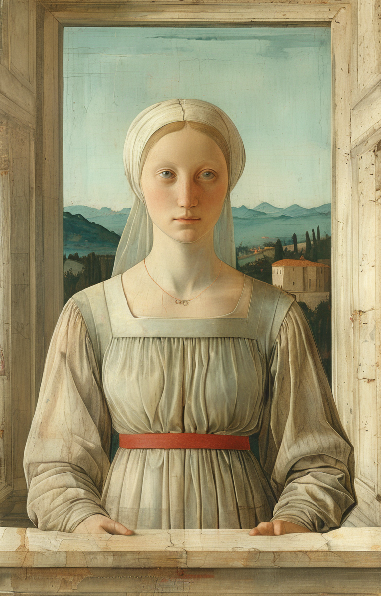 masterpiece,best quality,<lora:tbh194-sdxl:0.9>,illustration,style of Piero della Francesca portrait of family
