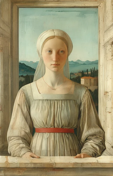 masterpiece,best quality,<lora:tbh194-sdxl:0.9>,illustration,style of Piero della Francesca portrait of family