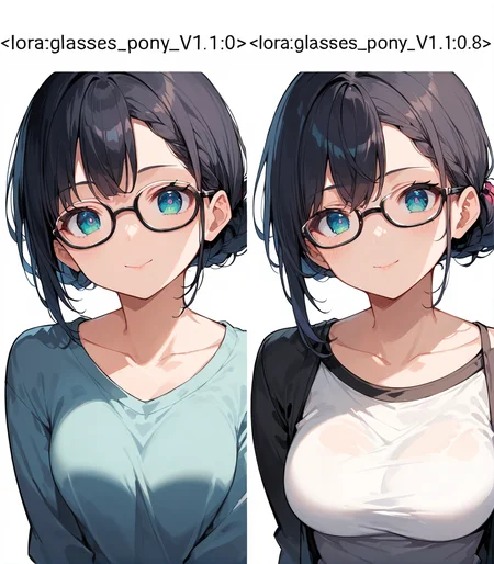 score_9, score_8_up, score_7_up,(source_anime,2D:1.0), high res image,masterpiece,best quality,girl,cute face,clear skin,shiny hair,ultra detailed eyes,simple background, <lora:glasses_pony_V1.1:0> glasses,black framed