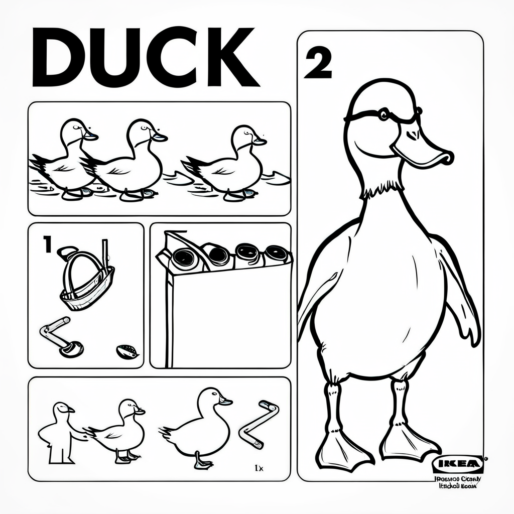 Duck  <lora:ikea_instructions_xl_v1_5:1>