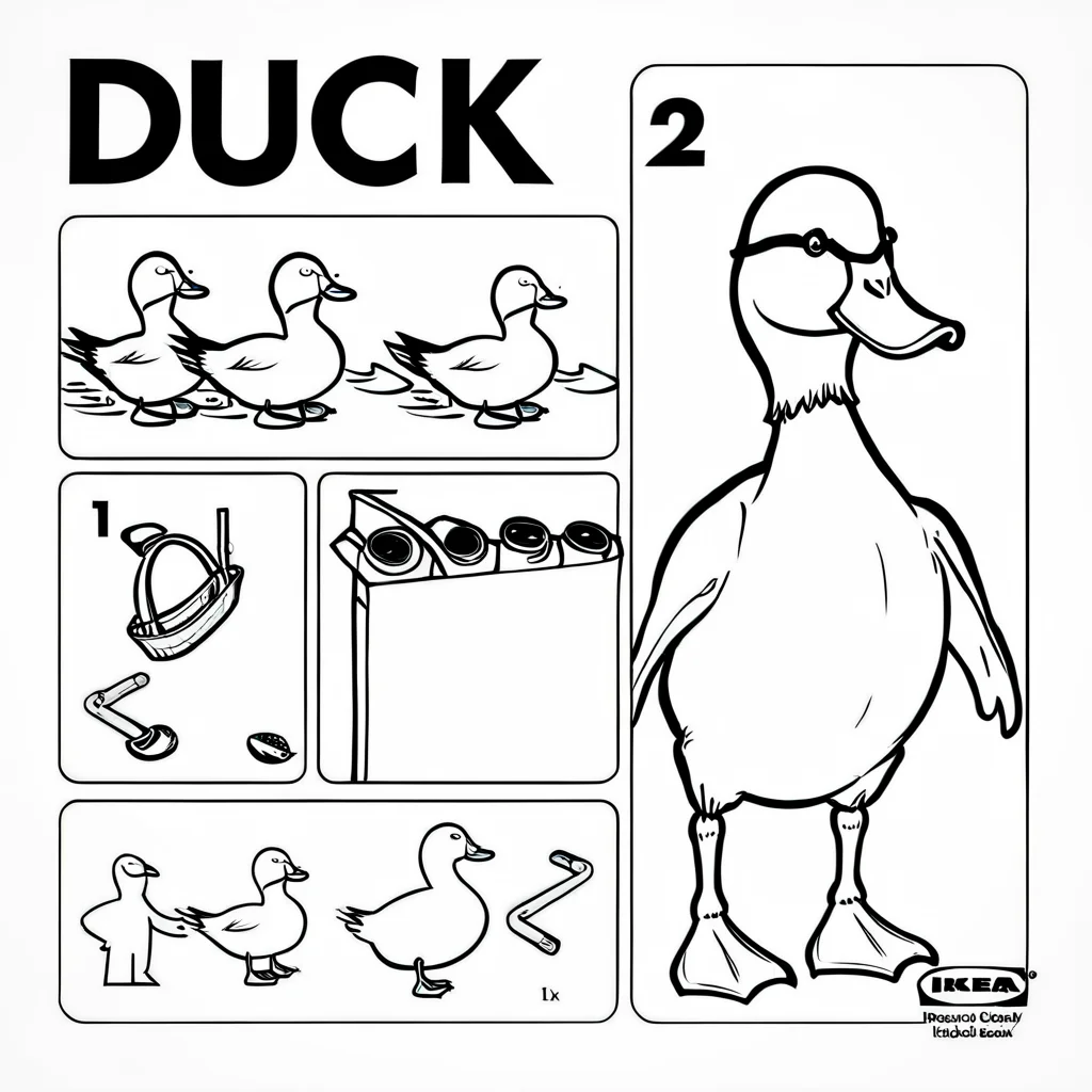 Duck <lora:ikea_instructions_xl_v1_5:1>