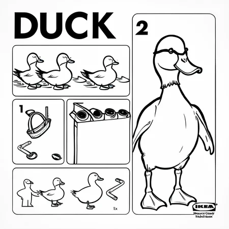 Duck  <lora:ikea_instructions_xl_v1_5:1>
