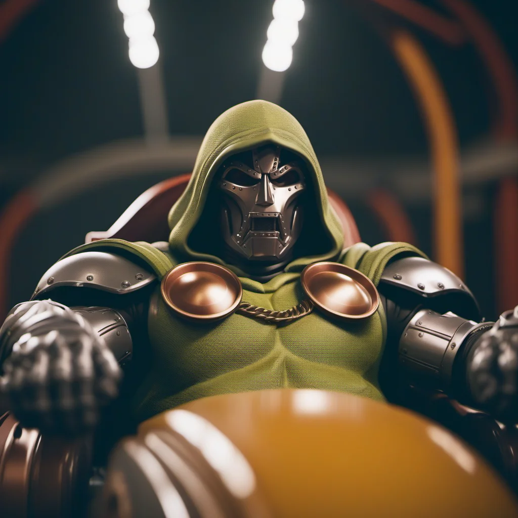 cinematic photo DrDoom1024, a man with a helmet and a hood in a rollercoaster having fun <lora:DrDoom1024:0.8> . 35mm photograph, film, bokeh, professional, 4k, highly detailed