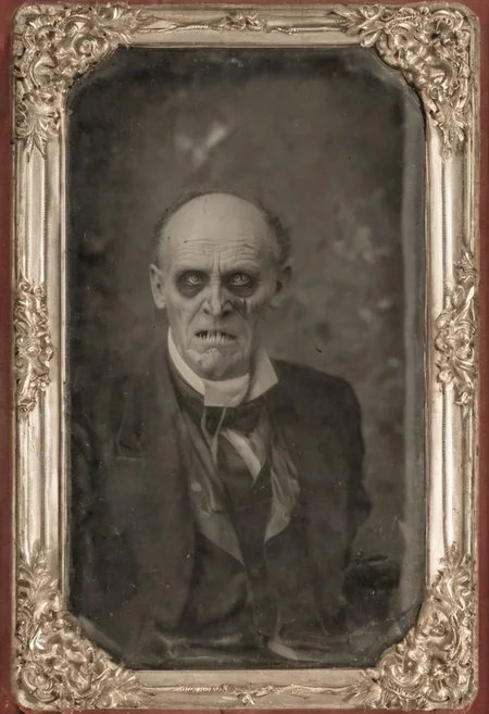 antique photo, nameless one, style of horror novel
