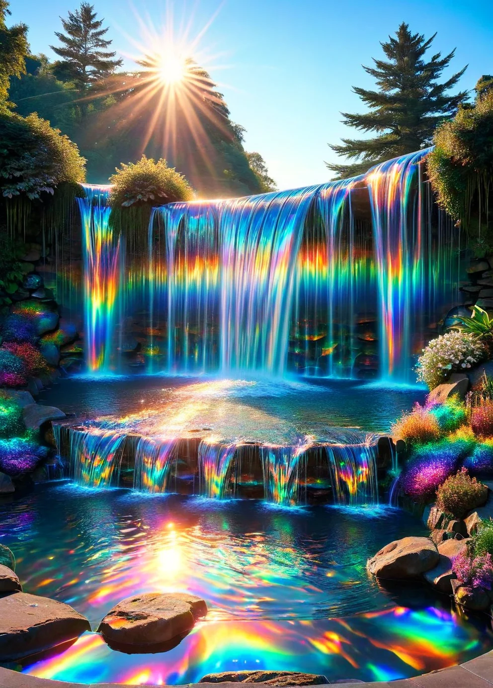 ais-rdscnt waterfall cascading into a luminous pool <lora:ais-rdscnt-sdxl:1>