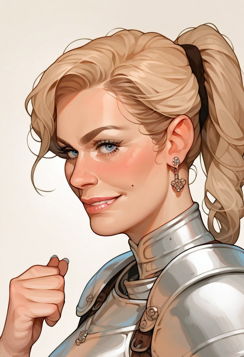 score_9,score_8_up,score_7_up,score_6_up,score_5_up, score_4_up, source_anime,anime,2d,Explicit_rating
SarahLyons,ponytail,blondie,mature,wearing armor,upperbody focus,smirk,sideview,side eye