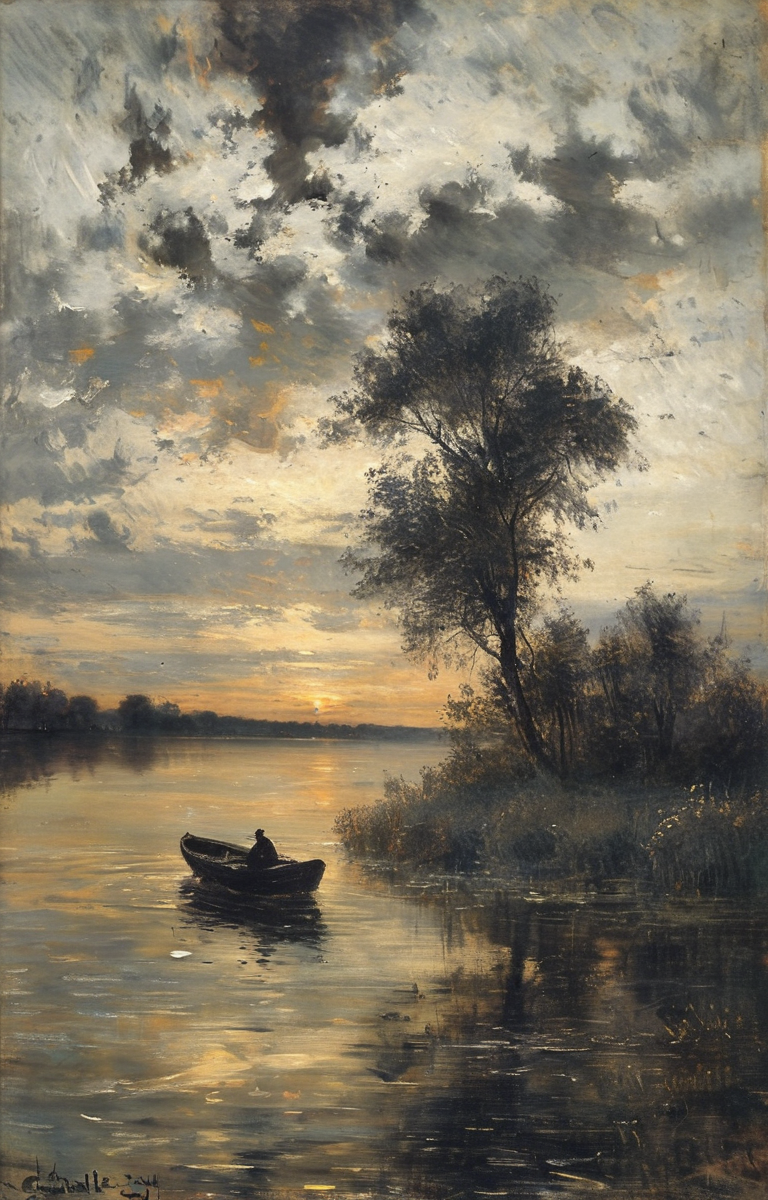 masterpiece,best quality,<lora:tbh291-sdxl:0.9>,illustration,style of Charles-Francois Daubigny animals