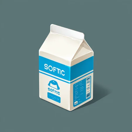 no humans, Milk Paper Tetra Pak Carton, solo, softic, simple background <lora:softic_r1:1>