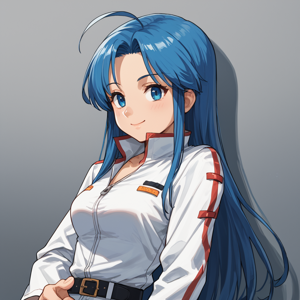 score_9, score_8_up, score_7_up, score_6_up, score_5_up, rating_questionable, source_anime BREAK 1girl, solo, upper body, portrait, CCClarice, smile, ahoge, white jumpsuit,boots, belt,<lora:CCClarice_PDXL-000005:1>