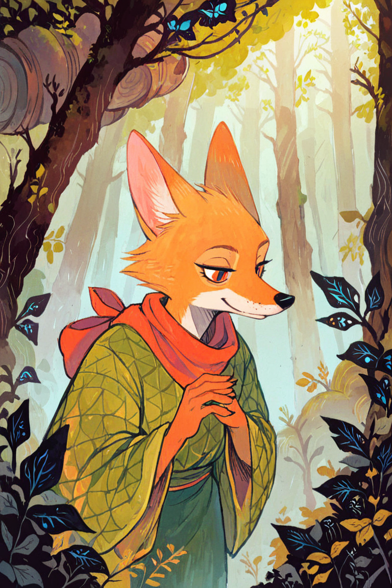 anthro fox girl,Robin Hood,blonde hair,(solo:1.5),dark night forest,ameli,portrait, 
<lora:Perfect Hands:1><lora:age_slider_v4:-1> <lora:Ameli:0.8>, score_9, score_8_up, score_7_up, score_6_up, score_5_up, score_4_up,zPDXL