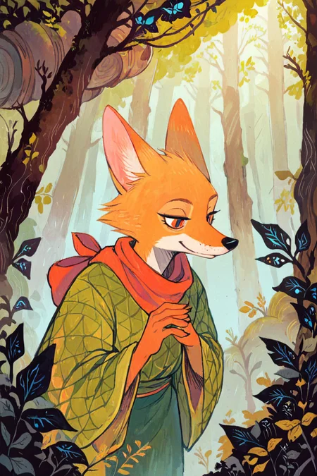 anthro fox girl,Robin Hood,blonde hair,(solo:1.5),dark night forest,ameli,portrait,
<lora:Perfect Hands:1><lora:age_slider_v4:-1> <lora:Ameli:0.8>, score_9, score_8_up, score_7_up, score_6_up, score_5_up, score_4_up,zPDXL