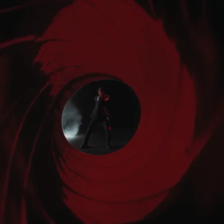 UHD, 4k, ultra detailed, cinematic, a photograph of <lora:Gun barrel sequence v2:1>
a man shooting a gun in a bloody red vortex with a black background is seen through a tunnel hole,solo,1boy,male focus,blurry,red theme , Gun barrel hole, gun barrel's interior, pinhole camera, Gun barrel sequence style, epic, beautiful lighting, inpsiring