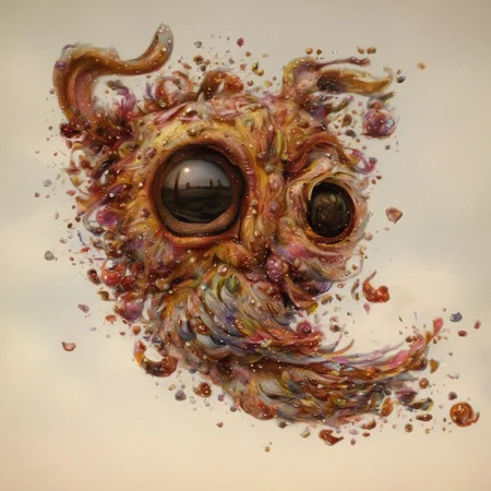 <lora:SDXL_Style_by_Naoto_Hattori_Sa_May_V4:1> Style by Naoto Hattori a multicolor buterflay