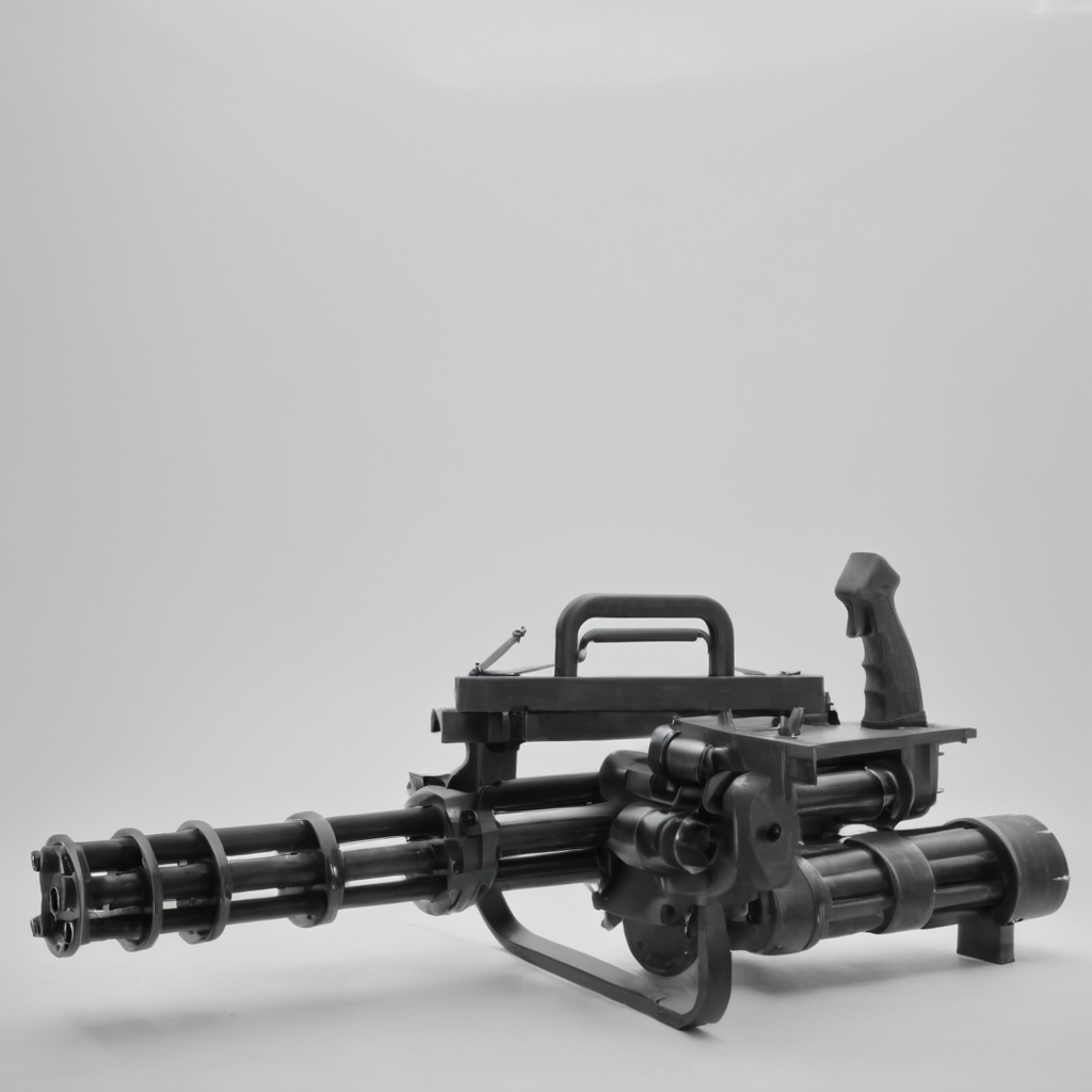 cinematic film still of  <lora:Handheld M134 Minigun:1>
 a machine gun with a metal barrel on a white background,Handheld M134 Minigun style,simple background,white background,monochrome,weapon,greyscale,gun,no humans,still life,gatling gun
, shallow depth of field, vignette, highly detailed, high budget, bokeh, cinemascope, moody, epic, gorgeous, film grain, grainy