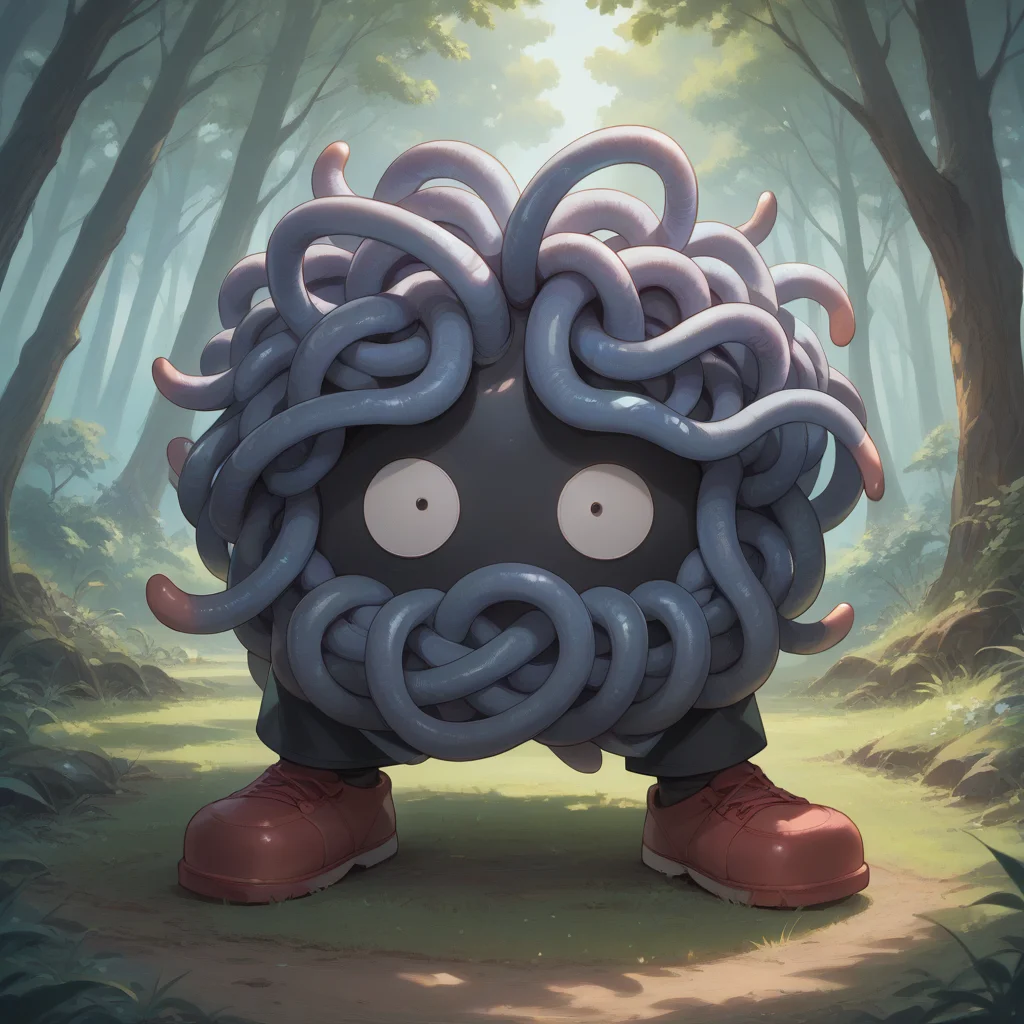 score_9, score_8_up, score_7_up, score_6_up, score_5_up, sourse_anime, zPDXL, rating_ safe BREAK,
solo, in forest,
tentacles, monster, tangera, pokemon (creature) <lora:Tangera:1>, <lora:add-detail-xl:1> <lora:detail_eyes:0.5>