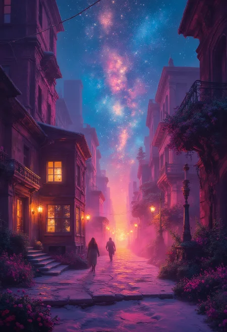 The long journey home, vibrant glow