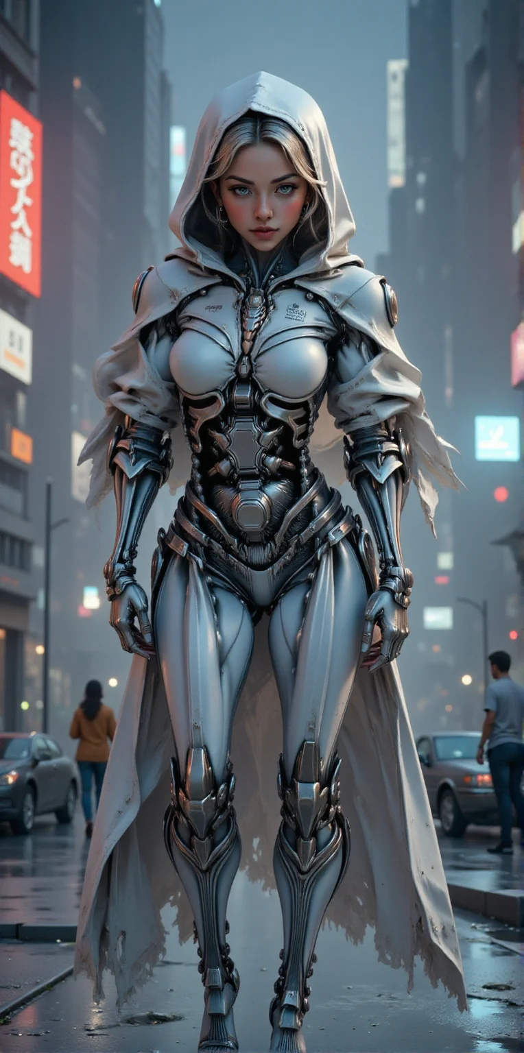 cybernetic robot retro cyberpunk detailed photography, surreal detailed cinematic scene, hyperrealistic details, beautiful cyborg girl, perfect girl with luxury and sleek robotic body, product of futuristic corporation, white and black steel environment and theme,  intricate details, delicate sharp lines, moloch ilustration style   <lora:Midjourney_-_SemiReal_Dreams_FLUX_LoRA:1>  <lora:flux-photo_beta_transparent:1> <lora:BLUE_mk4_angel_FLUX_06:1.2> <lora:BLUE_mk4_angel_FLUX_04:0.5> . 80's inspired, synthwave, neon, vibrant, detailed, retro futurism . android, AI, machine, metal, wires, tech, futuristic, highly detailed