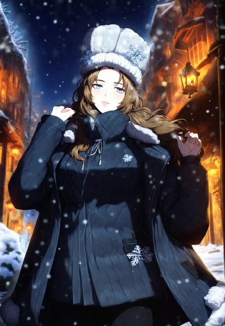 BREAK,
(score_9, score_8_up, score_7_up, score_6_up, score_5_up, score_4_up), colored image,
BREAK,
RodionLimbus, long hair, brown hair, blue eyes,
BREAK,
black coat, black pants, papakha, fur hat,
BREAK,
standing under the street light, isometric, detailed, detailed eyes, up close view, night, suburbs, winter, lots of snow, soft light, single street light, melancholic, aesthetic
