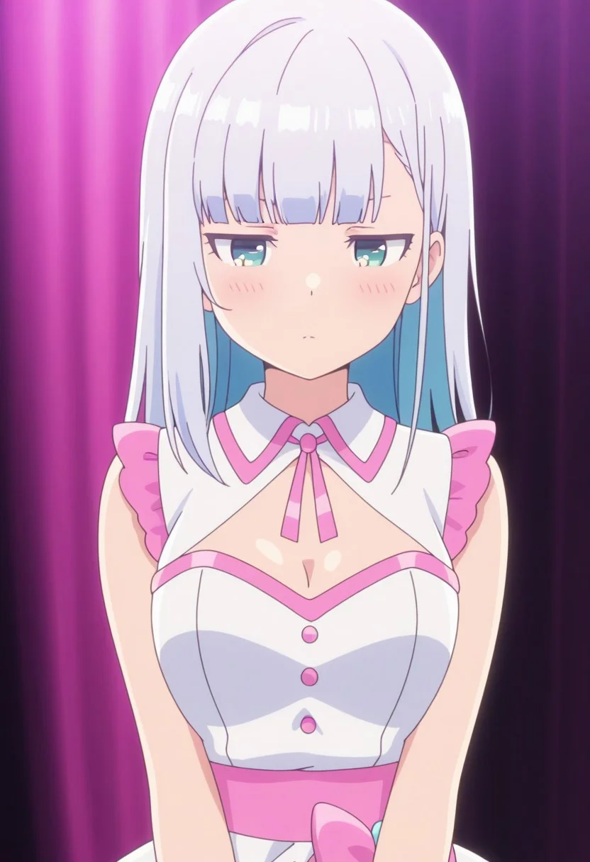 Masterpiece , best quality , amazing quality   , anime screencap , ahareneru, a girl , idol clothes