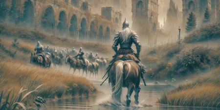 Dreamscape <lora:Shadowland V1.0:0.8>,Beautiful outdoor,outdoors,1boy,solo,white hair,helm,from behind,zoom layer,facing away,armor,horse,horseback riding,holding weapon,holding sword,weapon,sword,standing,
night,monster,water,1other,, edge quality, perspective silhouette, 8k, best quality, masterpiece, extremely detailed, rule of thirds, photorealistic, superb, HDR, high resolution, sharp focus, photorealistic rendering, extremely detailed description, professional, gorgeous and intricate detail, . Surreal, ethereal, dreamy, mysterious, fantasy, highly detailed