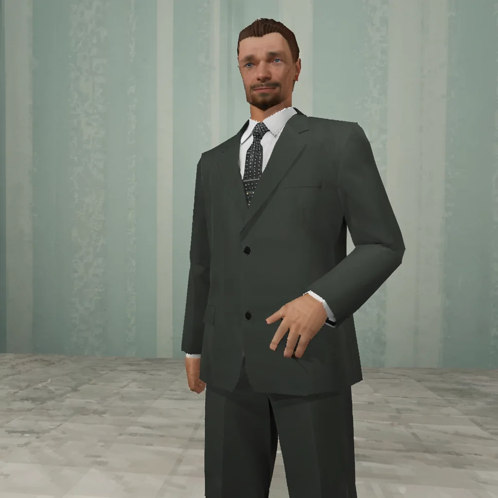 man in a suit, y2k3dnerdessence <lora:y2k3dnerdessence_v0.0.1:0.75>
