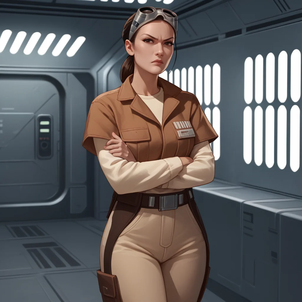 score_9, score_8_up, score_7_up, score_6_up, score_5_up, score_4_up, source_anime, photoshop \(medium\),<lora:JanOrs-000013-128:1.0> 1girl, JanOrs, jacket, sleeves, goggles, brown eyes, star wars, (prison cell:1.2),standing, annoyed, behind bars, solo, asian, beige pants, hands up, surrendering
, science fiction