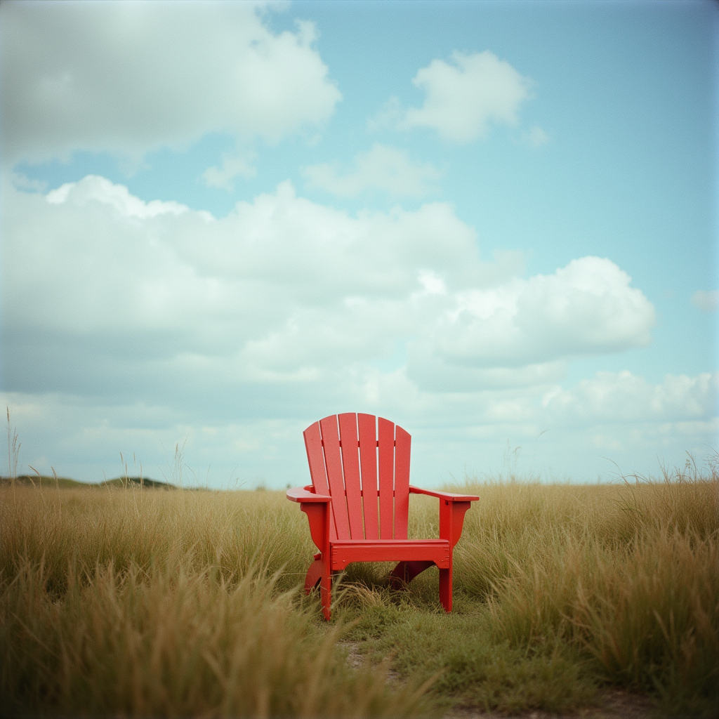 <lora:Kodak Motion Picture Film style v1:1>
Film grain still image of a red chair sitting in a field with a cloudy sky,outdoors,sky,day,cloud,blue sky,no humans,cloudy sky,grass,scenery,horizon,field , cinematic look, film look, filmic, contrast, detailed, high quality, sharp image, film color, Kodak Motion Picture Film style, different color, different people, different look, different style, 35MM Film, 16MM Film, Photographic film, music video style, artistic style, cinematic style, film granularity, film noise, image noise, artistic effect, Fujicolor, Fuji film, Analog photography, movie style, movie still, Film grain overlay, Film Grain style