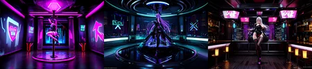 highly insanely detailed, masterpiece, top quality, best quality, highres, 4k, 8k, RAW photo, (very aesthetic, beautiful and aesthetic),
__lazy-wildcards/subject/env-bg-interior/cyberpunk_club/prompts__,
<lora:Cyberpunk_Club:0.3>,
(1girl:1.3), 1other,
__lazy-wildcards/dataset/background__,âââ