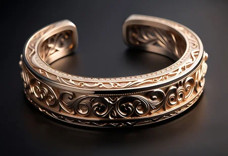 Jewelry photography, cartier style, highly detailed product photo, keyshot product render
BREAK
Beautiful photo of closed collar engraved with titanium filigree, laying on a table,
BRSAK
Black background
