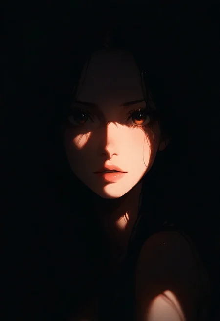 1girl, Tony Tony Chopper (One Piece), solo, dark, light, masterpiece, best quality, very aesthetic, close up,  parted lips
