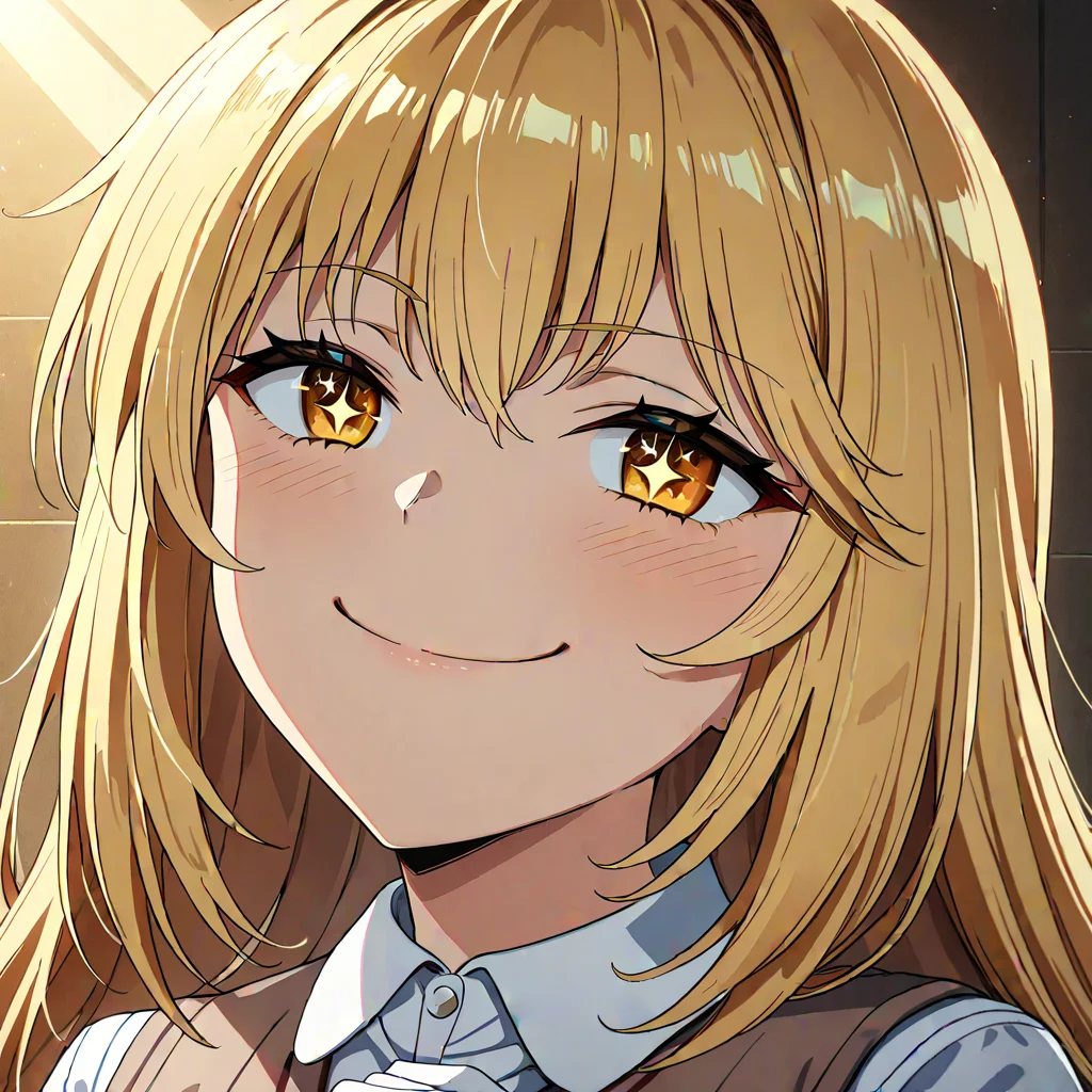 16k, 8k, 4k,
best quality, extremely detailed fine touch, hyper detailed, highly detailed, top quality, extreme quality, ultra details, absurdres, masterpiece, amazing details, beautiful illustration, detailed face,
source_anime, digital painting, anime,
very aesthetic, natural light, sun light, light rays, dappled light, reflection, shadows, ray tracing, soft lighting,
bright colors, vivid colors, hdr, volumetric lighting,
<lora:smug3(sdxl):1.0> smug,
<lora:feng:1> 1girl, tokiwadai_school_uniform, solo, white_gloves, brown_sweater_vest, elbow_gloves, white_shirt,hair_between_eyes, short_sleeves, +_+, collared_shirt, star_\(symbol\)