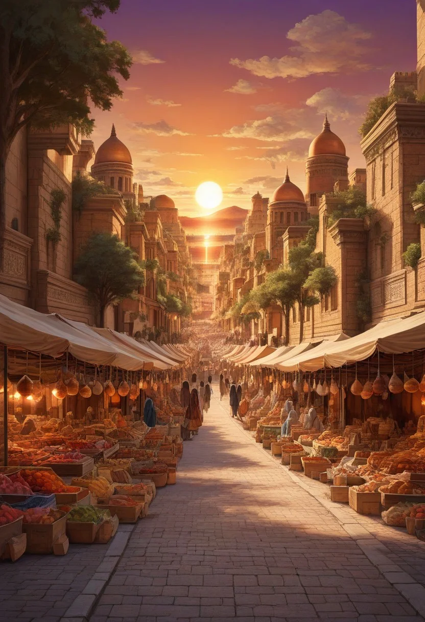 prefect lighting,very aesthetic,best quality,
intricate details,highly detailed background,(masterpiece:0.9),high quality, masterpiece,best quality,ultra-detailed,  shorx1, street, market, building, tree, sun, sunset, gardens, clouds,