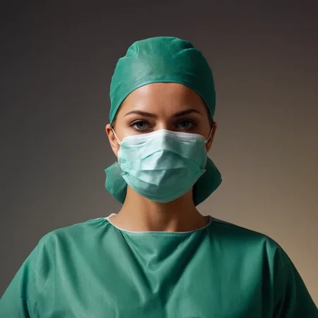 Hyperrealistic art of <lora:Cinematic Hollywood Film v2:1> perfect , colorful, vivid, balanced tone
Epic Creative Scene a 1970'swoman wearing a surgical mask and green scrub suit Cinematic Hollywood Film Style, Extremely high-resolution details, photographic, realism pushed to extreme, fine texture, incredibly lifelike