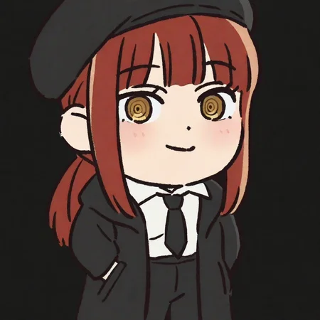 1girl, bangs, beret, black coat, black necktie, black pants, closed mouth, coat, collared shirt, hands in pockets, hat, jacket, looking at viewer, makima, (chainsaw man), medium hair, necktie, open coat, pants, red hair, ringed eyes, shirt, sidelocks, simple background, smile, solo, white background, white shirt, yellow eyes,
<lora:mofafulilian_ill:1>,