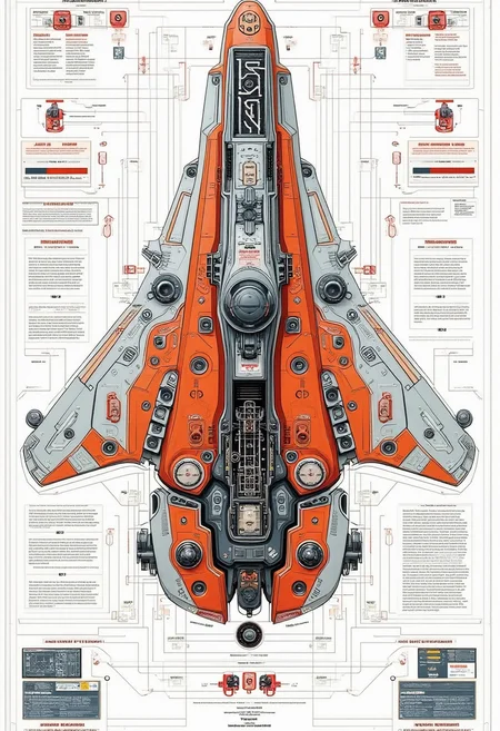 YFG-Aarchy, yfg-aarchy A very colorful diagram of symmetrical mechanical schematics of a Firefly