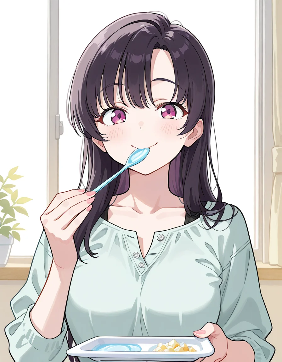 score_7_up, anime BREAK official art, solo, 1girl, one girl,
<lora:nerunerunerune:1>, nerunerunerune,
1girl, solo, looking at viewer, smile, upper body, holding, plastic spoon, eating, plastic plate,
(masterpiece:1.3), best quality, high resolution, unity 8k wallpaper, extremely detailed CG, 8K, (watercolor \(medium\), muted color, sketch:1.1), perfect anatomy, highly finished, masterpiece, best quality, high quality, amazing quality, great quality, very aesthetic, ultra detailed, highres, absurdres, highly detailed, highly detailed background,