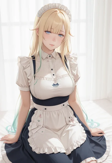 lazympos, aizawa ema, japanese_maid_style_apron_dress_long_length, B01ng00,
