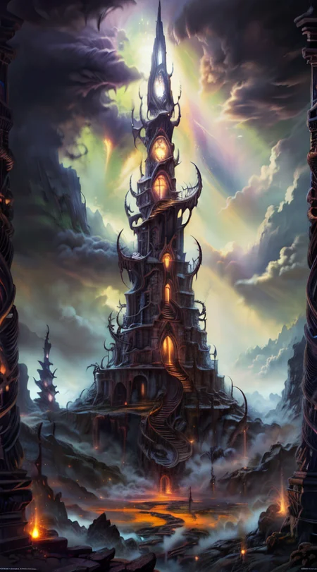 Masterwork Painting, Magnum Opus,
HDR photo of
Dreamscape,
ethereal fantasy concept art of
<lora:Wizard_Tower-10:0.75> witow, castle, cloud, cloudy sky, grass, no humans, scenery, sky, tower, tree,
<lora:locon_conceptlightning_v1_from_v1_64_32:1> lghtnngprsn, lightning, storm
<lora:Hell2_v1.0:0.8> demonic, creatures, fire, city, creepy, lava, volcano, castle,
. magnificent, celestial, ethereal, painterly, epic, majestic, magical, fantasy art, cover art, dreamy,
. Surreal, ethereal, dreamy, mysterious, fantasy, highly detailed,
. High dynamic range, vivid, rich details, clear shadows and highlights, realistic, intense, enhanced contrast, highly detailed,
highres, 8k, uhd, High Dynamic Range, tonemapping, crisp details, intricate details, fine details