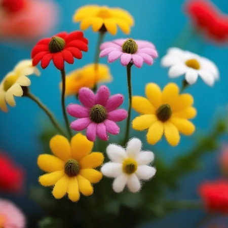 A flower<lora:[XL]Felt_Craft:1>