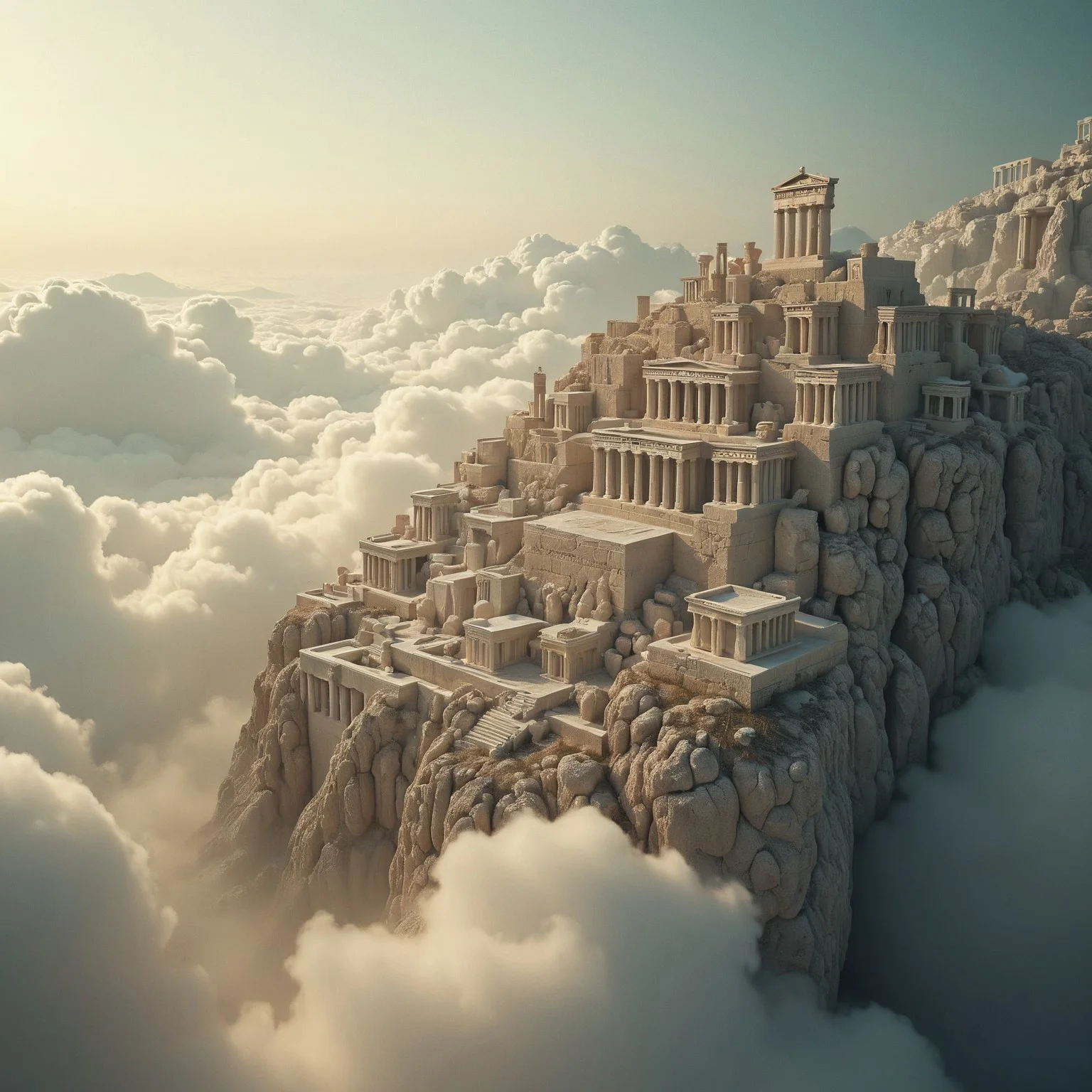 the most realistic, photorealistic photo ever taken [(an ancient greek mythological city:1.5) in the clouds,a dream world shifting landscapes, and ethereal creatures, Captured with a Hasselblad X2D 100C and an 80mm f/1.9 lens, hyper-realistic textures, soft studio lighting, elegant shadows, styled for a Vogue beauty editorial, incredible realism, creamy bokeh, ultra-detailed textures, perfect lighting],